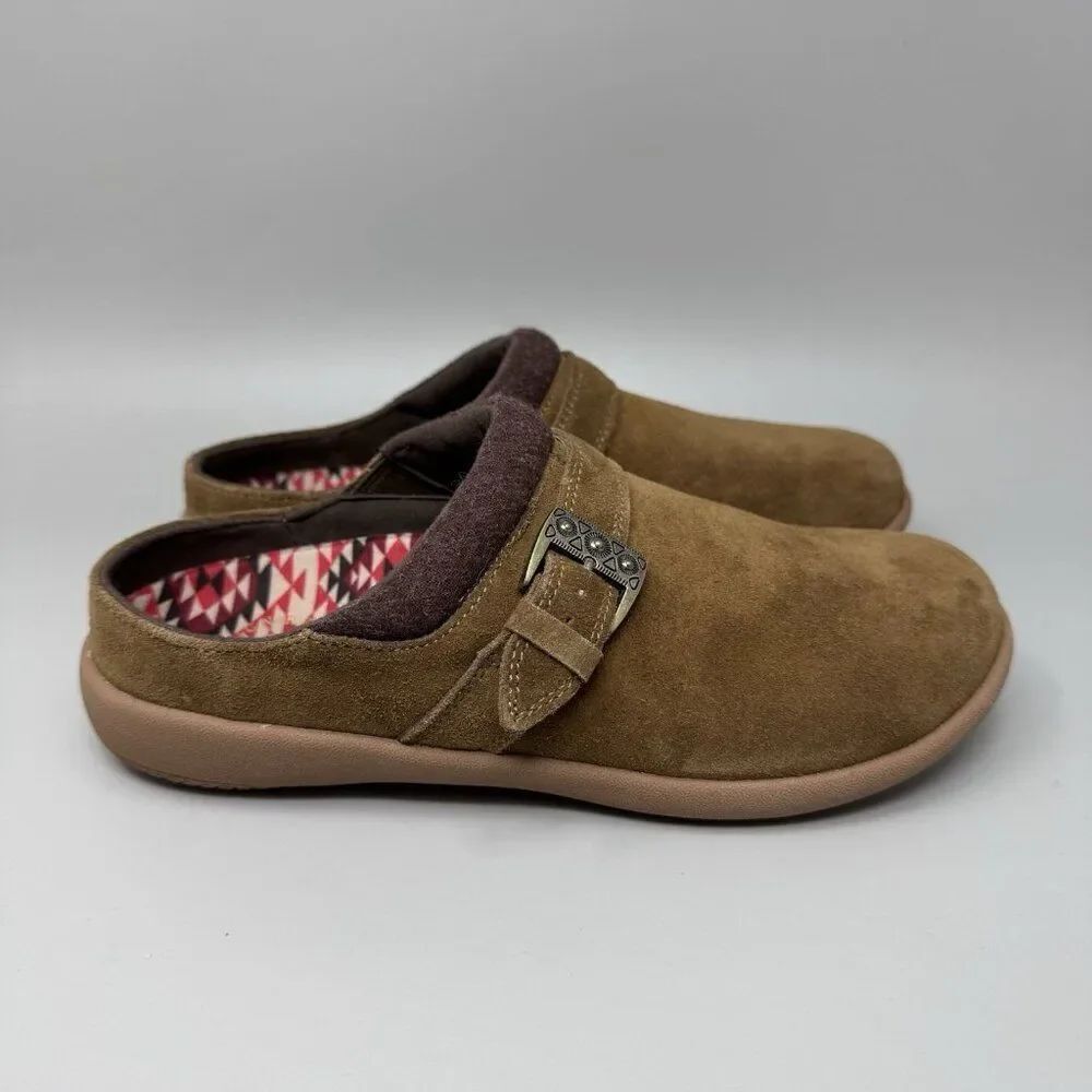 Revitalign Ashley Desert Slip On Shoes Brown Suede Size 7.5B Womens